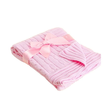 UPC: 0850003666112 | 3 Stories Trading Company Cable Knit Baby Blanket Pink