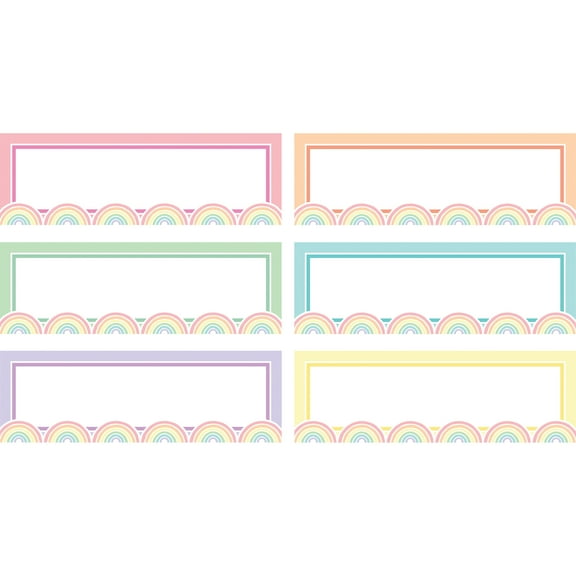Teacher Created Resources Pastel Pop Rainbow Labels Magnetic Accents, Pack of 20