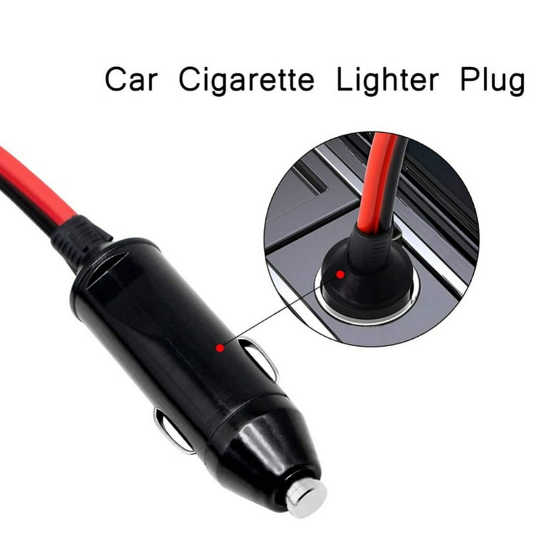 Popfeel 1 to 3 Car Cigarette Lighter Socket Splitter Adapter Power Charger Port, 12V 24V Car Power Splitter 3-Way Plug Outlet Adapter, 12 inch Cigarette
