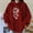 Red, variant on jsaierl Oversized Hoodies for Women Dragon Print Sweatshirt Top Long Sleeve Casual Pullover Hooded Sweatshirt with Kangaroo Pocket