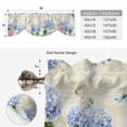 thumbnail image 6 of Blue Hydrangea Tie Up Valance Curtains for Windows, Kitchen Curtains Window Treatments, Pink Flowers Spring Botanical Country Plants Short Window Shades Valances for Bedroom Bathroom Cafe 42"x12", 6 of 8