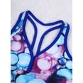thumbnail image 3 of DPOIS Kids Girls 3 Pieces Bikini Set Swimsuit Printed Bathing Suit Top with Shorts Set Bubbles Blue 7-8, 3 of 7