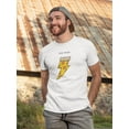 thumbnail image 2 of Pizza Power Lightning Shape T-Shirt Men -Image by Shutterstock, Male 4X-Large, 2 of 4