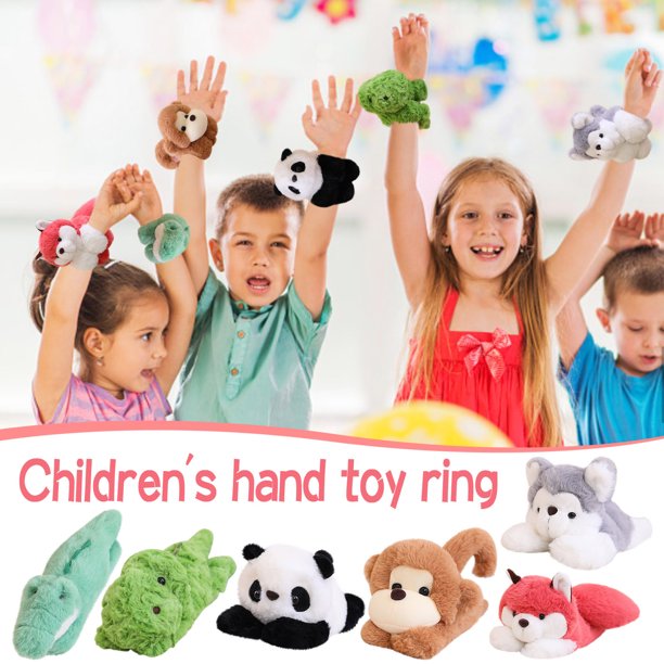 Muñecas Snap Bracelets - Juguetes transformables de dinosaurios y animales para niños | Pulseras de peluche suave con expresiones adorables | Regalo portátil divertido para niños