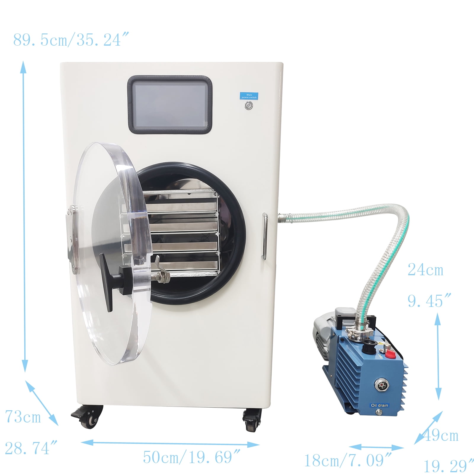 4-Layer -50-60℃ Freeze Dryer Machine Fruit Vegetable Vacuum Sublimation Experimental 1.1KW 110V