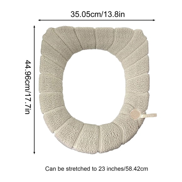 Toilet Seat Cover Washable Cloth Stretchable Warmer Soft Thicker Foldable Portable for Bedroom, Washable Cloth Toilet Seat Cover, Soft Warmer Thicker Stretchable Design, for Dorm, High