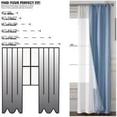 thumbnail image 4 of Mainstays 4 Piece Wave Jacquard Window Curtains Panel Set, Dark Grey, 27.5" W x 84" L, 4 of 5