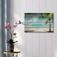 thumbnail image 2 of wall26 Canvas Prints Wall Art - Tropical Beach with Palm Tree on Vintage Wood Background Rustic Home Decoration - 16" x 24", 2 of 4