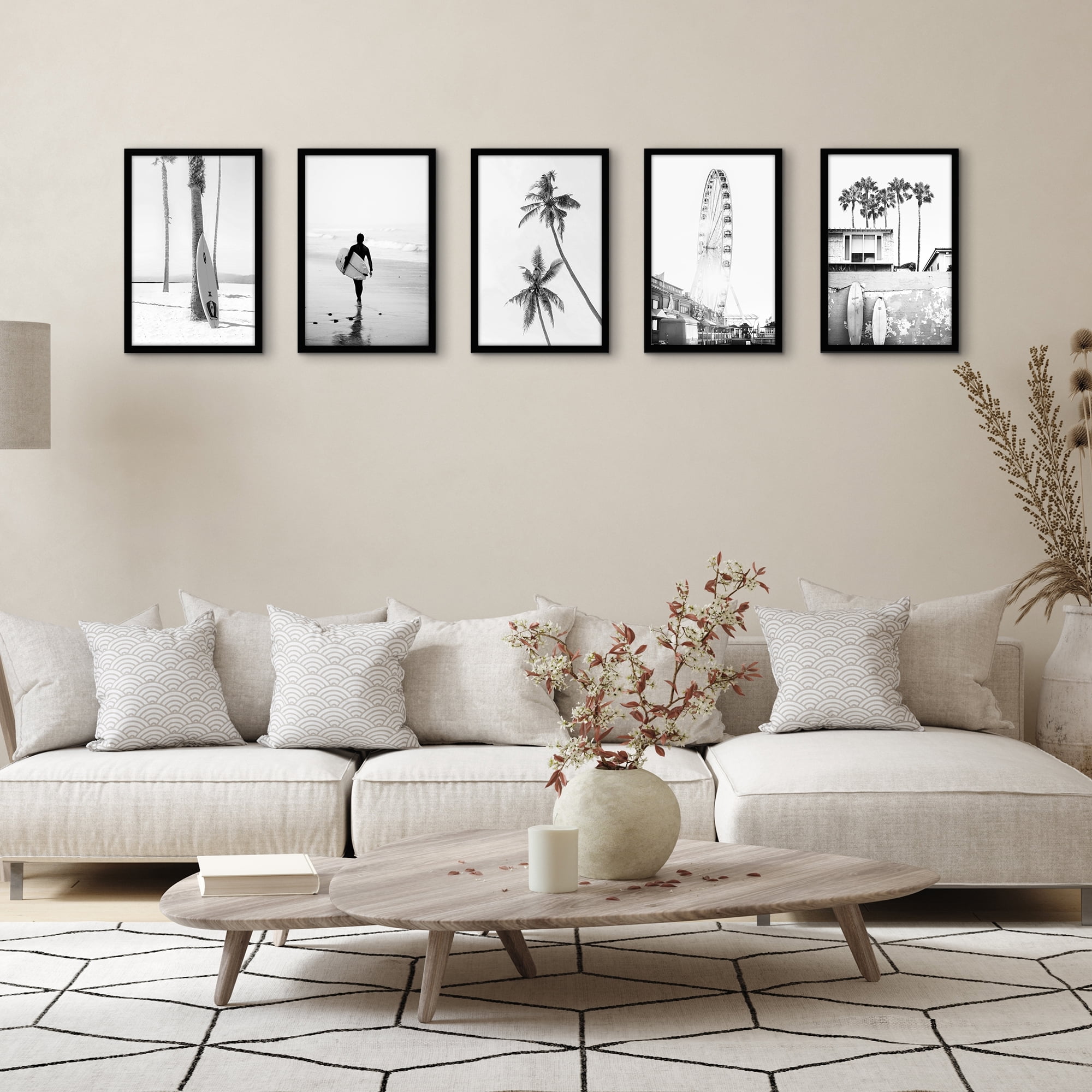 Americanflat 11x17 Picture Frame with Polished Plexiglass 5 Pack Galleria Collection Frames Wall - Black
