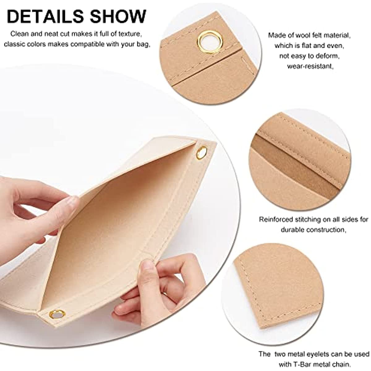  Bag Organizer for LV Kirigami Medium Pouch - Premium Felt  (Handmade/20 Colors) : Handmade Products