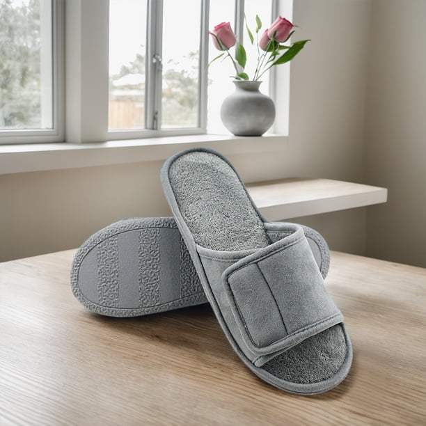 Zapatillas de casa ajustables Deslizamiento de interior transpirable en los toboganes para hombres zapatillas de tobogán lavables para hombres dormitorios en casa todas las estaciones