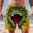 thumbnail image 6 of PNTUTB Men's Summer Playful Print Casual Loose Comfortable Elastic Waist Drawstring Beach Shorts with Pockets, 6 of 6