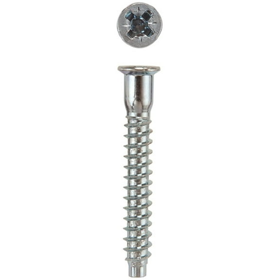 7 mm x 50 mm Confirmat Screws, Pozi-Flat Head, Zinc, 100pc
