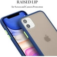 thumbnail image 2 of Compatible with iPhone 11 Case, 6.1-Inch, Matte Translucent PC Back Case with Silicone Bumper Slim Shockproof Protective Phone Case Cover for iPhone 11, Dark Blue, 2 of 10
