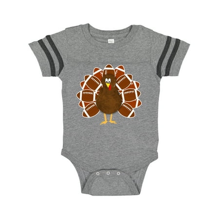 

Inktastic Thanksgiving Craft Paper Football Turkey Gift Baby Boy or Baby Girl Bodysuit