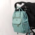 thumbnail image 2 of Sunveno Easy Open Diaper Bag Backpack with Insulated Pockets, Stroller Straps and Changing Pad, Green, 2 of 7