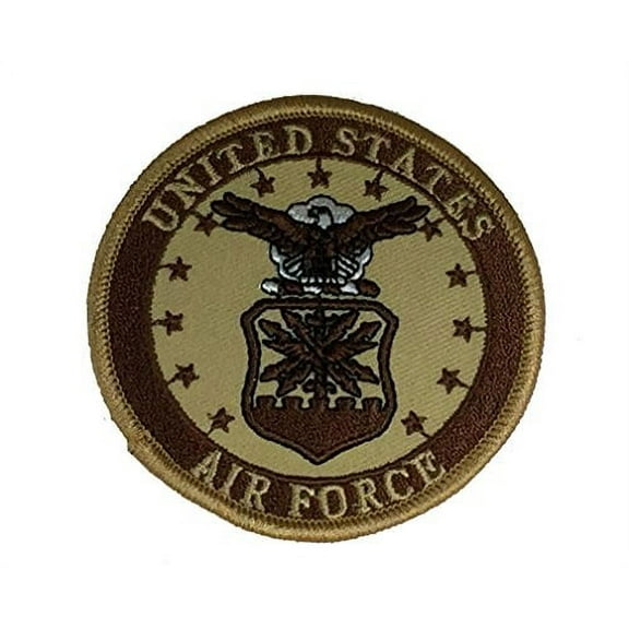 UNITED STATES AIR FORCE LOGO Patch - Subdued Desert/Tan - Veteran Owned Business.