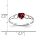 thumbnail image 2 of 10K White Gold Polished Geniune Rhodolite Garnet Birthstone Ring, 2 of 2