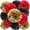 Black Red and Gold, variant on Tissue Paper Pom Poms Yellow Orange and Red 12 Inch 12 Pack Party Decoration