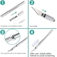 thumbnail image 4 of Non-Slip Engraving Metal Scalpel Knife Kit +5/40/45pcs #11 Blades Cutter Craft Knives for Mobile Phone PCB Repair Hand Tools A Set, 4 of 6