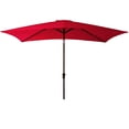 thumbnail image 1 of C-Hopetree Rectangular Outdoor Patio Market Table Umbrella with Tilt 6.5 x 10 ft, Red, 1 of 7