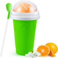 thumbnail image 2 of Slushie Maker Cup  Magic Quick Frozen Smoothies Cup  Cooling Cup  Double Layer Squeeze Slushie Maker Cup  Homemade Milk Shake Ice Cream Maker 1PCS/Green, 2 of 7
