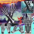 thumbnail image 2 of Guantes largos de esqueleto de terror para Halloween, 2 of 6