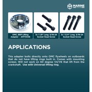 Marine Tech Tools Lifting Ring Adapter - Fits Evinrude, Johnson, OMC, BRP Outboards - Engine Hoist Tool