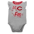 thumbnail image 4 of Girls Newborn & Infant Red/Heather Gray Cincinnati Reds Little Fan Two-Pack Bodysuit Set, 4 of 5