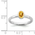 thumbnail image 5 of Sterling Silver Oval Citrine Ring, 5 of 5