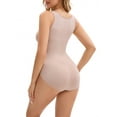 thumbnail image 3 of INSPIRE CHIC Women's 3 Rows Waist Cincher Body Shaper Butt Tummy Control Full Shapewear Bodysuit L Beige, 3 of 5