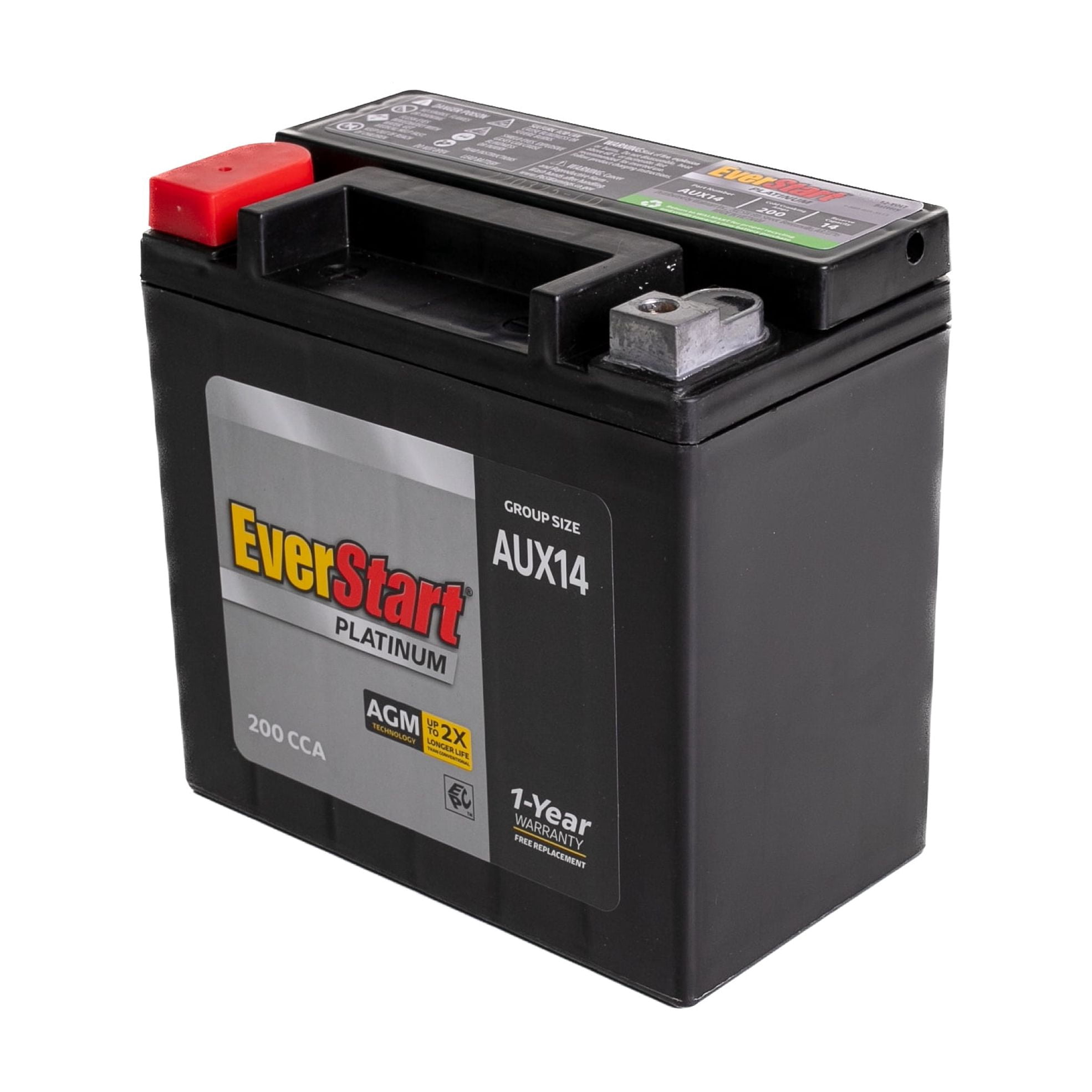 EverStart AUX14 AGM Auxiliary Start-Stop 12V Battery 200 CCA