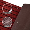 thumbnail image 6 of Morefany Runner Rugs Outdoor Indoor Area Rug with Rubber Backing Non Slip Carpet Custom Size Mat for Hallway Entryway Kitchen Garage Laundry Striped Red 3' x 21', 6 of 7