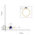 thumbnail image 5 of ANGARA Natural Bypass Pear-Shaped Blue Sapphire Ring in 14K Yellow Gold for Women (Size-7x5mm) | September Birthstone, Birthday, Anniversary, Jewelry Gift for Women | Natural Blue Sapphire Ring, 5 of 9
