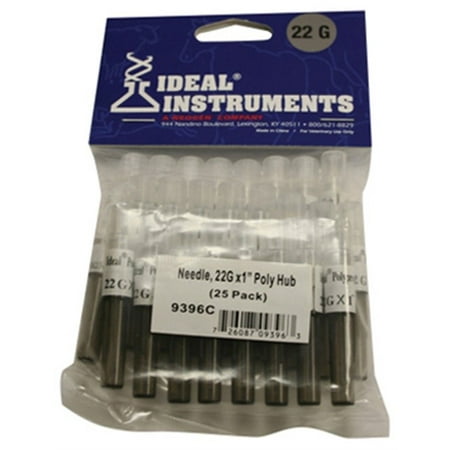Ideal Polypropylene Hub Needle Pack 22Gx1in 25pk