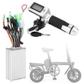 thumbnail image 5 of Kit De Controlador De Scooter, Controlador Sin Escobillas De Motor, Pantalla LCD Impermeable, Kit De Controlador Sinusoidal De Aluminio Sin Escobillas para Bicicleta Eléctrica Sin Escobillas(350W48V), 5 of 5