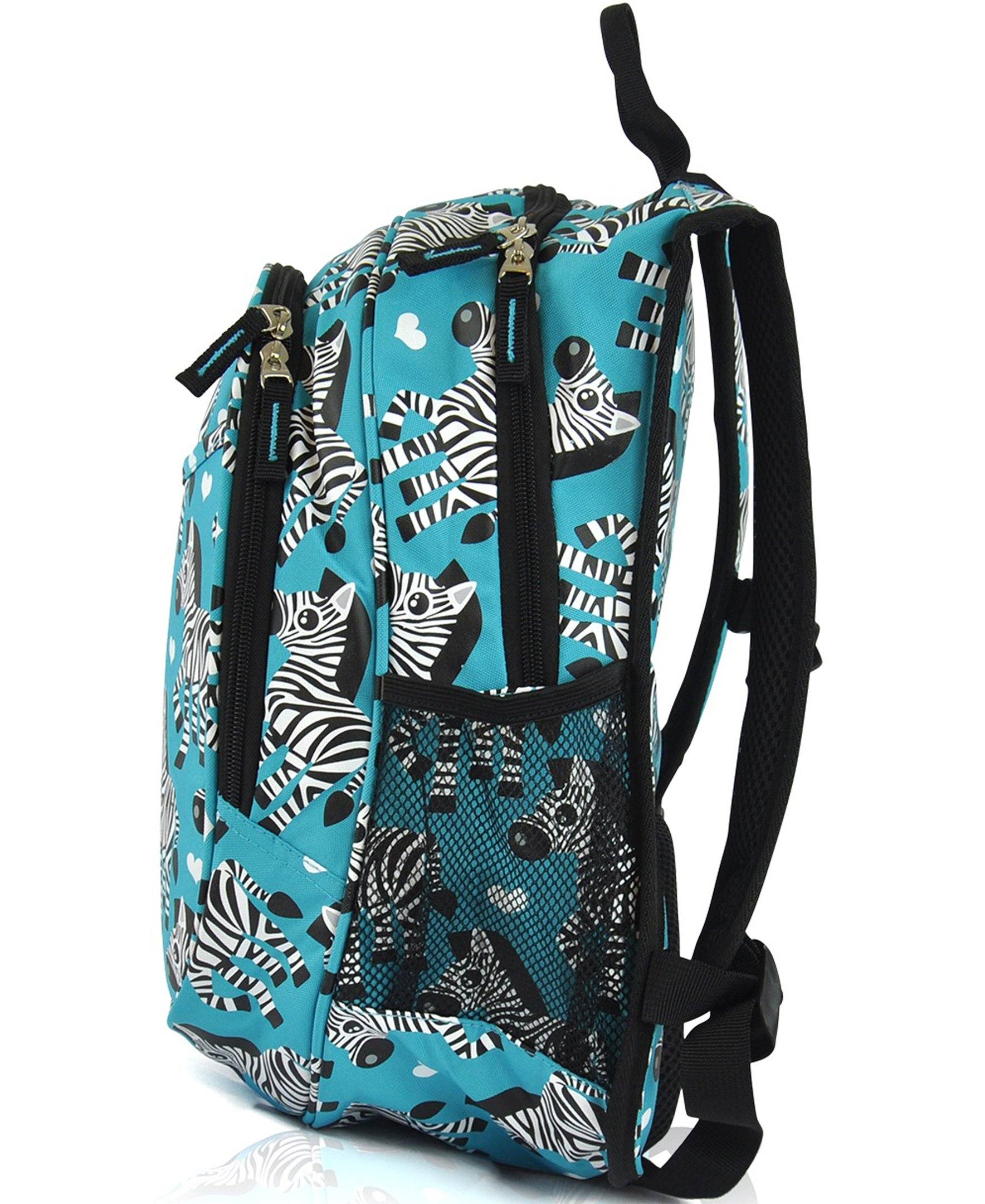 O3KCBP021 Obersee Mini Preschool All-in-One Backpack for Toddlers and Kids with integrated Insulated Cooler | Zebra - image 4 of 5
