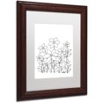 thumbnail image 2 of Trademark Fine Art "Simple Flower Doodle 1" Canvas Art by KCDoodleArt White Matte, Wood Frame, 2 of 4
