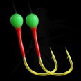 thumbnail image 2 of Ganchos De Pesca 3 bolsas de anzuelos de pesca, jaula de cebo, abalorios luminosos, aparejos de anzuelo (No 5), 2 of 8