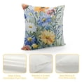 thumbnail image 4 of YINGXI  Square Throw Pillow Covers Pink Floral Blue Yellow White Flowers Pillow Cases Decorative for Home Bedroom Sofa Pillowcases Standard Size 22x22in, 4 of 5