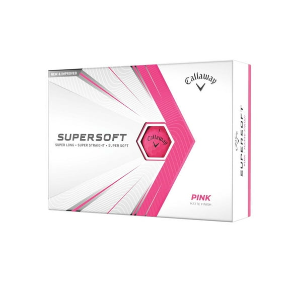 Callaway Supersoft 21 Golf Balls Dozen Pink, One Dozen Pink Golf Balls