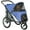 Blue, variant on GVN Pet Stroller, Dog Cat Stroller,Dog Stroller with Storage, Shock Absorption Wheels, Mesh Window, Gray