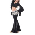 thumbnail image 4 of BellyLady Belly Dance Hip Scarf, Multi-Row Silver Coin Dance Skirt-Black, 4 of 4