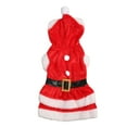 thumbnail image 3 of Pet Christmas Red Dress, Comfortable Machine Washable Warm Dog Santa Cosplay Dress Breathable  For Spring XS, 3 of 8