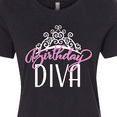 thumbnail image 4 of Inktastic Birthday Diva in Pink with Tiara Women's T-Shirt, 4 of 5