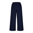 thumbnail image 4 of Wide Leg Suit Pants for Women High Waist Casual Relaxed Fit Side Zipped Business Dress Solid Color Trousers (S, Blue), 4 of 6
