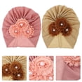 thumbnail image 5 of 2 unids cómodos niños turbantes sombreros decorativos soft algodón sombreros encantador cabeza de cabeza, 5 of 5