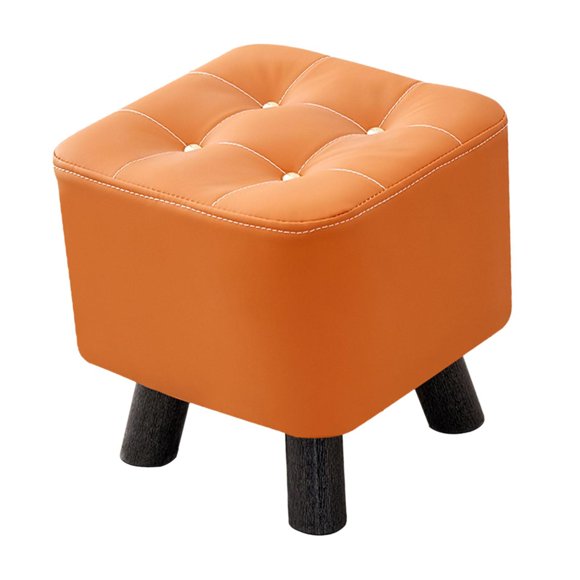Wweixi Petit Marchepied Marchepied Stable Repose-Pieds Bureau pour s'Habiller Rose Pièce Entrée Orange 28x28x28 cm