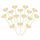 thumbnail image 1 of Uxcell Toppers de Cupcake en Forma de Corazón, Palillos de Mini Cupcake, Adecuados para Bodas, Compromisos y Fiestas de Cumpleaños, Color Oro, 1 of 7