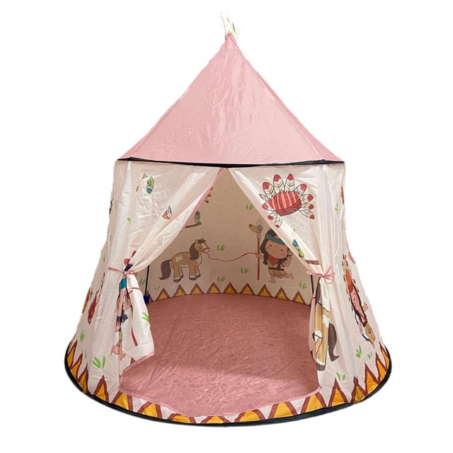 Carpas para niños,Tienda de juegos interior para niños Princes Princess,Tienda de campaña para niños de juguete con castillo de princesa rosa,Tienda de yurta mongola para niños Regalos del